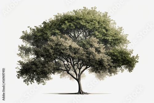 Wallpaper Mural tree isolated on white Torontodigital.ca