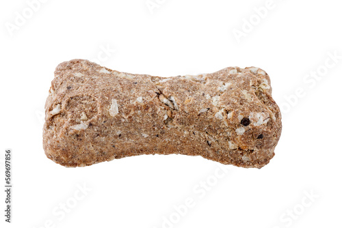 Homemade dog biscuit isolated on white background