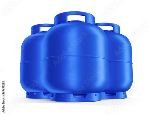 Gas cylinder in realistic 3d render