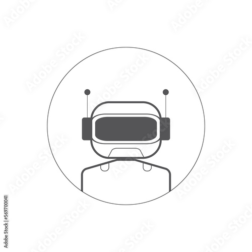 Ai artificial intelligence technology hi tech business icon. open Ai icon, smart bot, robot character on white background, Abstract, vector. design for chatbot, web banner, tech, wen site.  