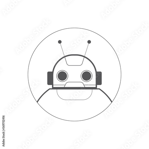 Ai artificial intelligence technology hi tech business icon. open Ai icon, smart bot, robot character on white background, Abstract, vector. design for chatbot, web banner, tech, wen site.  