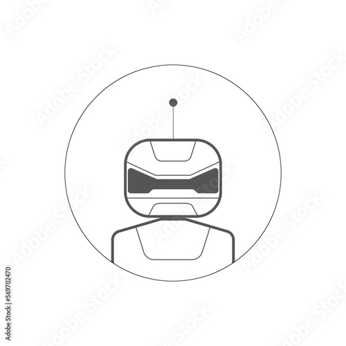 Ai artificial intelligence technology hi tech business icon. open Ai icon, smart bot, robot character on white background, Abstract, vector. design for chatbot, web banner, tech, wen site.  