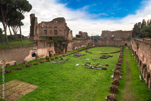 Ancient ruins of Forum in Rome