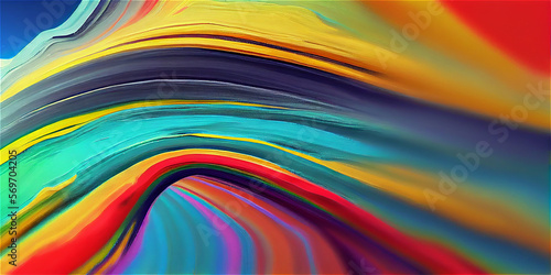 Multicolored abstract oil painting with thick brushstrokes ideal for art backgrounds, generative AI