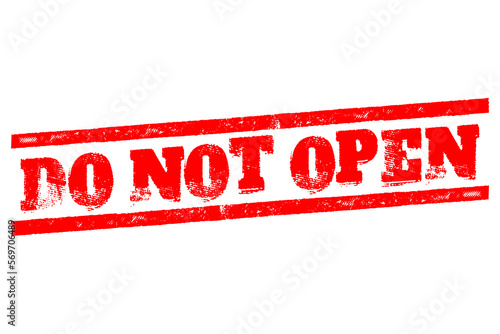 Rubber stamp with text do not open inside, vector illustration