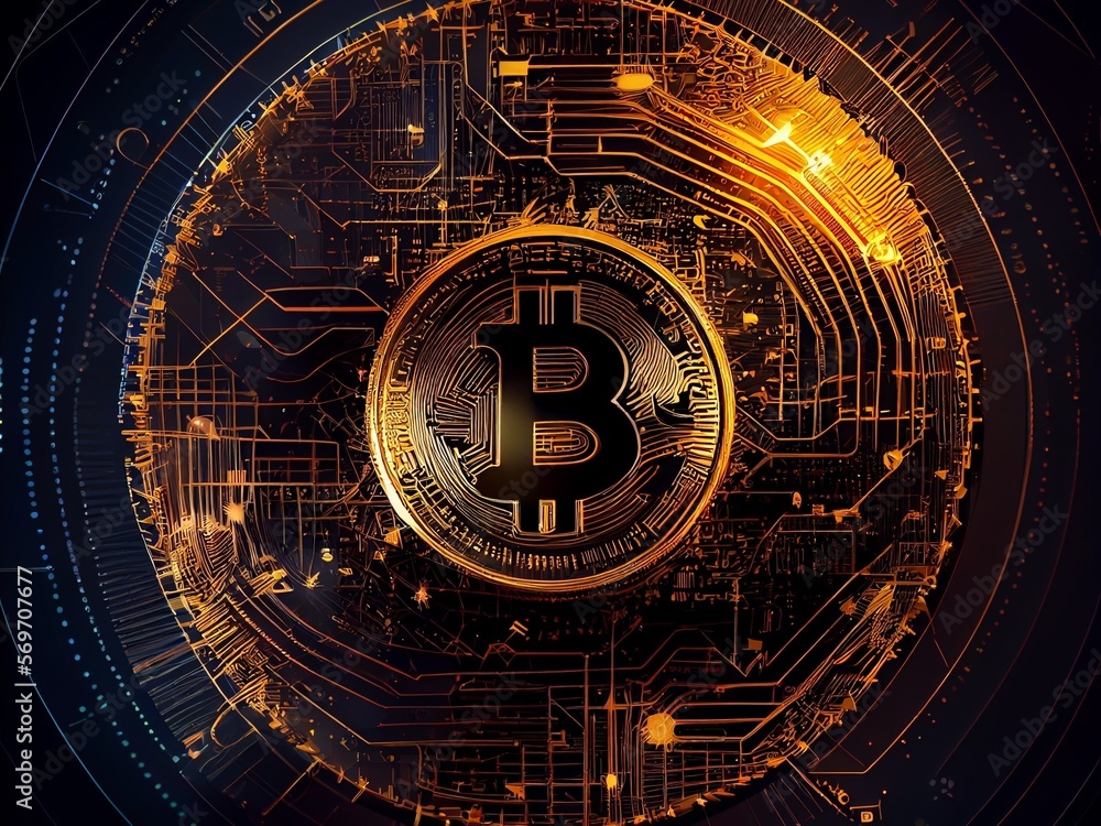 Bitcoin crypto currency, wallpaper business future exchange AI Generative Bitcoin crypto currency, wallpaper business future exchange AI Generative