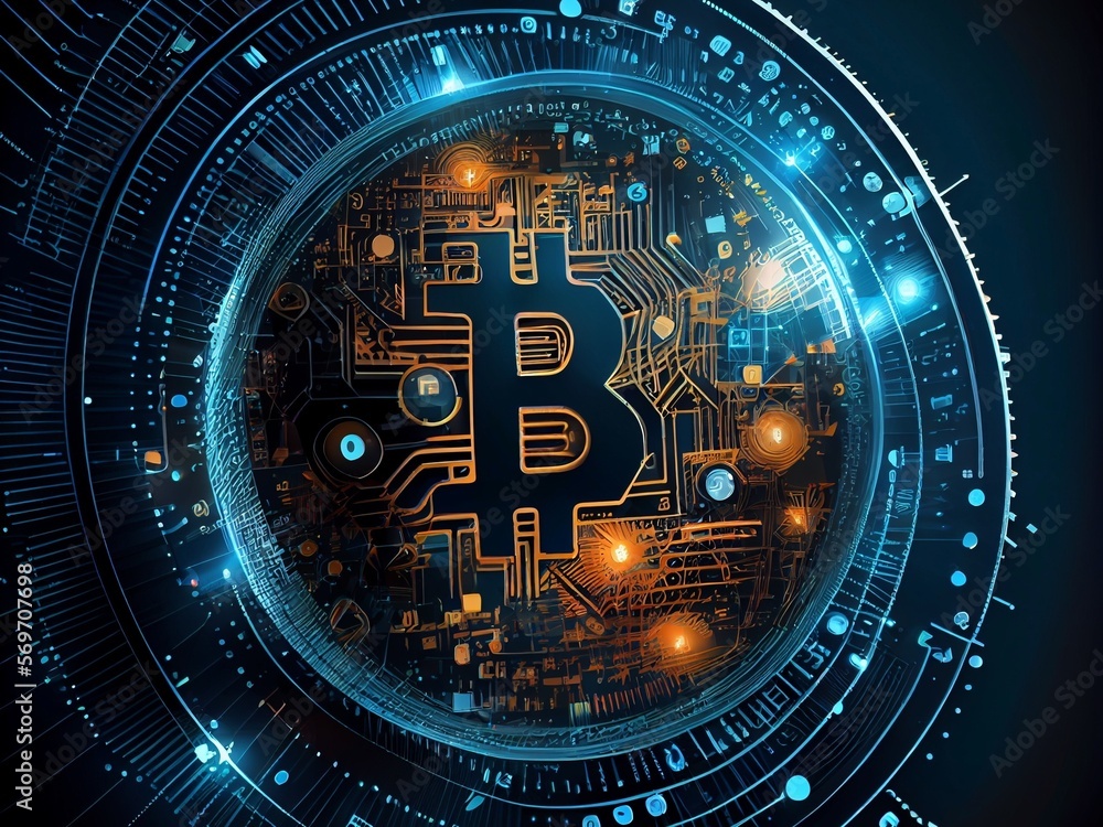 Bitcoin crypto currency, wallpaper business future exchange AI Generative Bitcoin crypto currency, wallpaper business future exchange AI Generative