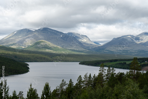 The Sohlbergplassen viewing platform in Rondane National Park in Norway