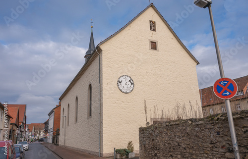 Gronau (leine) december 2021: St. Joseph is the Catholic parish church of Gronau in the Lower Saxony district of Hildesheim, it is located at Burgstrasse 8 and is named after Joseph of Nazareth.