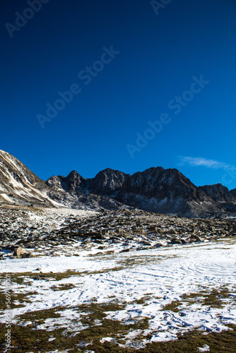 mountain landscape with snow