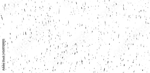 Monochrome texture composed of irregular graphic elements. Distressed uneven grunge background. Abstract vector illustration. Overlay for interesting effect and depth. Isolated on white background.