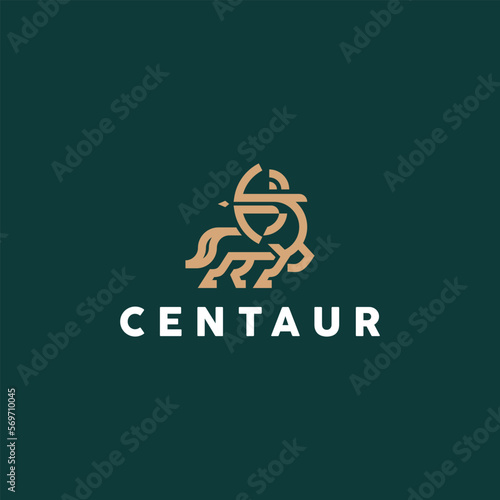 centaur logo mythology design icon,modern line style photo