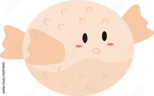 Cute pufferfish illustration