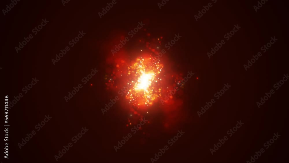 Abstract red fiery energy lines and cyclic circles with magic bokeh from particles, abstract background. Video 4k, motion design Abstract red fiery energy lines and cyclic circles with magic bokeh from particles, abstract background. Video 4k, motion design