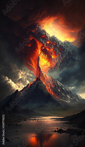 volcano dramatic