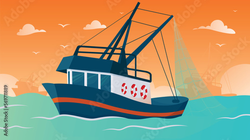 Catching fish concept