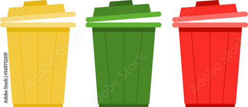 Colorful trash bin