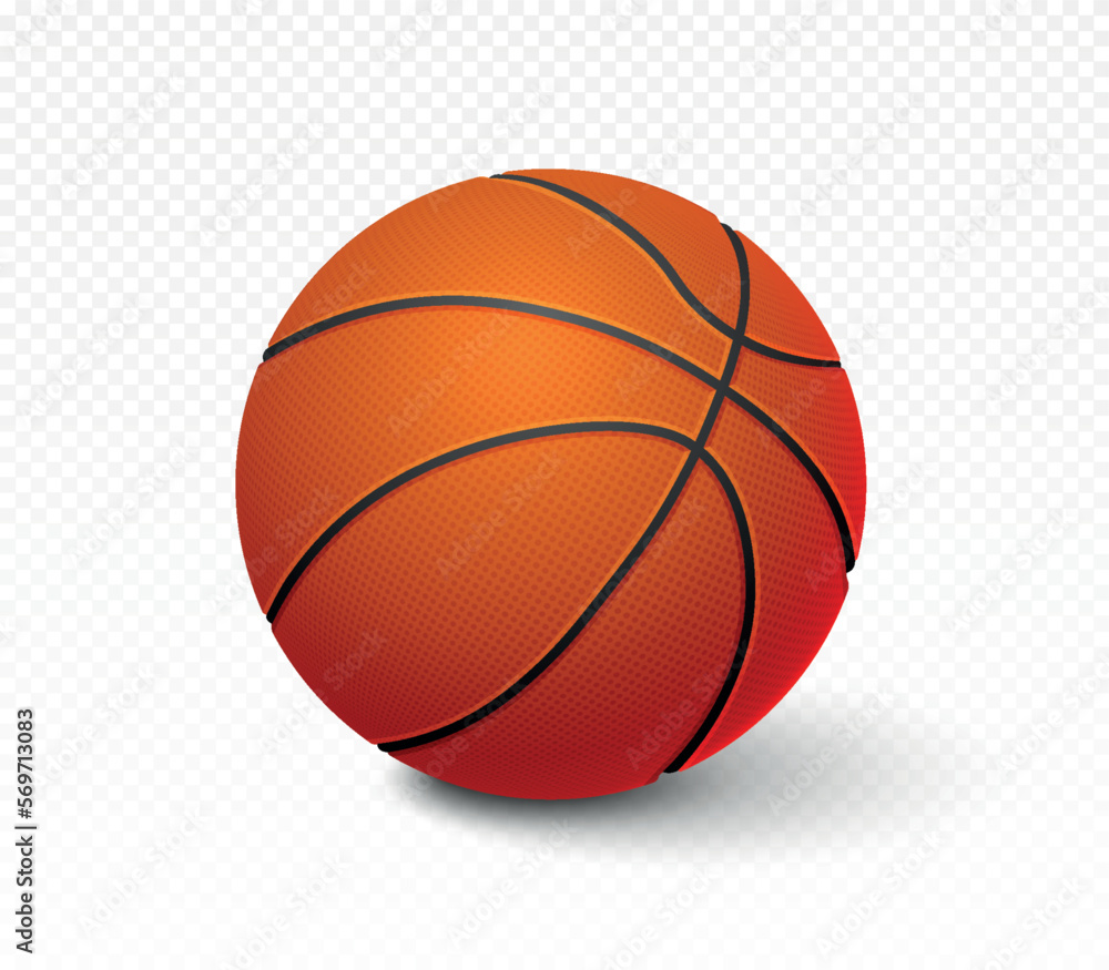 Realistic basketball ball