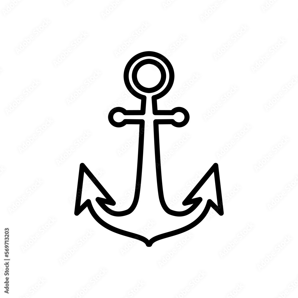 Anchor icon vector logo design template Anchor icon vector logo design template