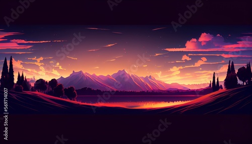 sunset landscape