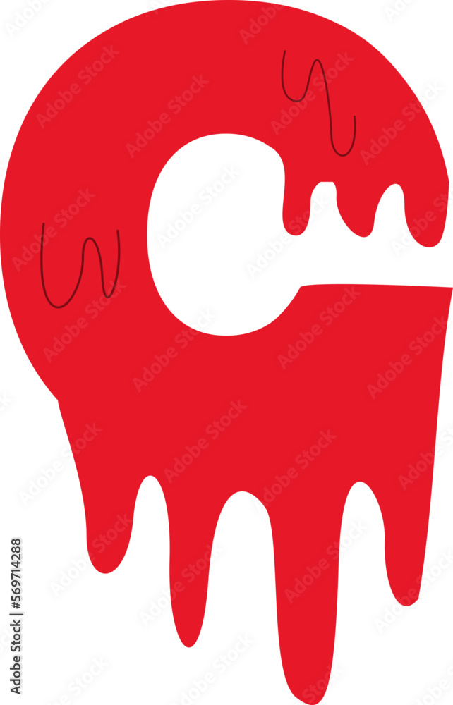 Letter C Blood Text Effect Letter C Blood Text Effect