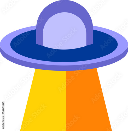 Colorful UFO illustration