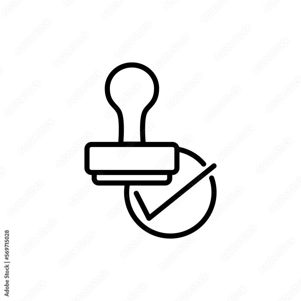 Stamp icon vector logo design template Stamp icon vector logo design template