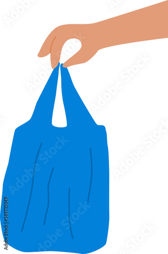hand holding a plastic bag
