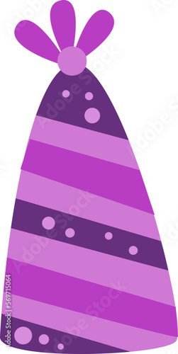 purple birthday hat