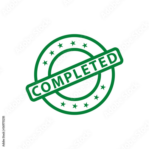Completed icon vector logo design template