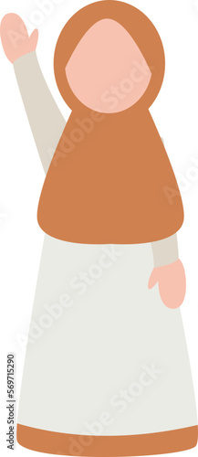 Muslimah greet illustration