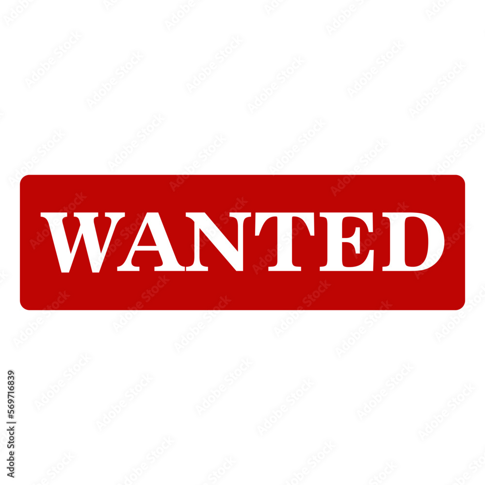 Wanted stamp icon vector logo design template Wanted stamp icon vector logo design template
