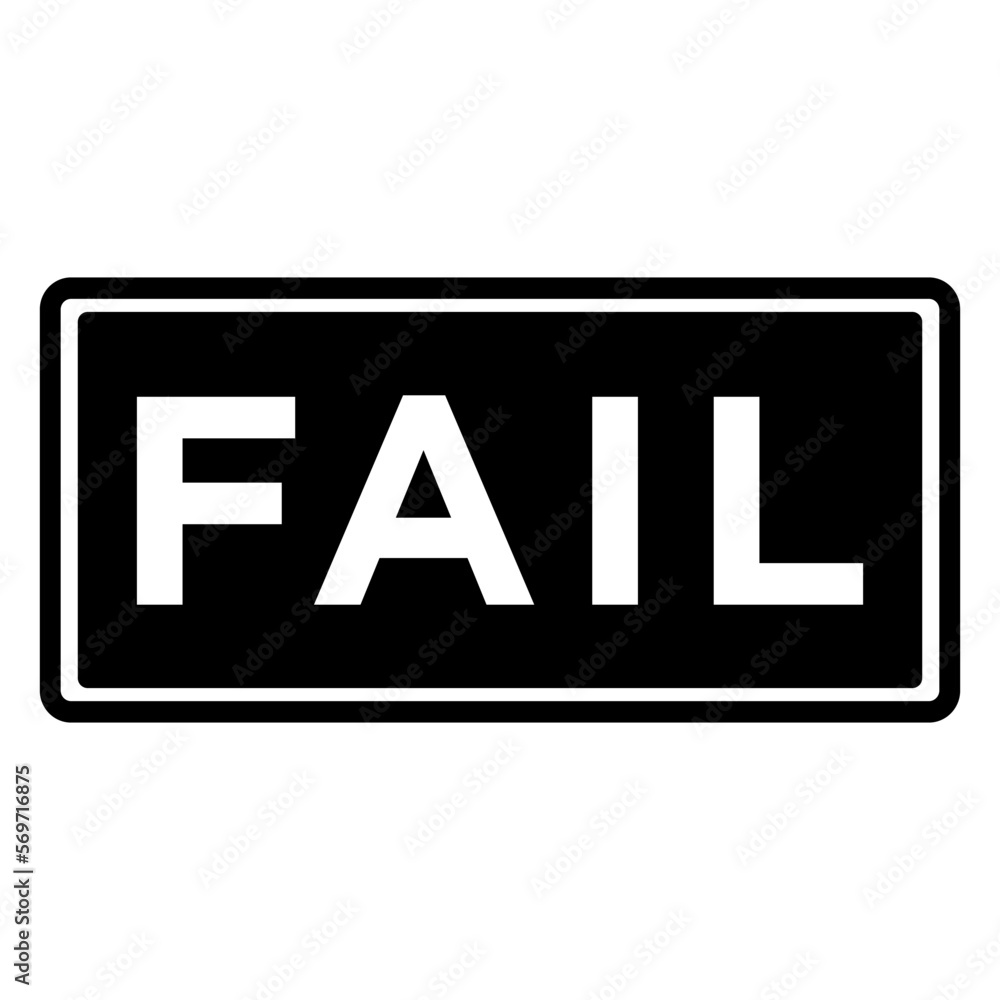 Fail stamp icon vector logo design template Fail stamp icon vector logo design template