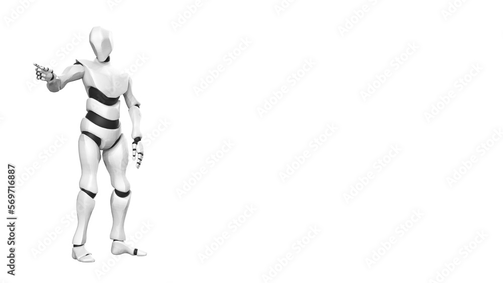 Detailed appearance of the gold-black AI robot under white background. Concept 3D CG of automatic operation, optimization and block chain. PNG file format. Detailed appearance of the gold-black AI robot under white background. Concept 3D CG of automatic operation, optimization and block chain. PNG file format.
