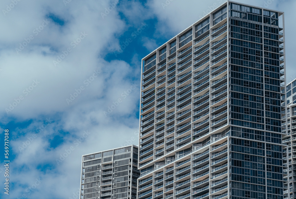modern office building in the sky skyscraper Brickell miami 