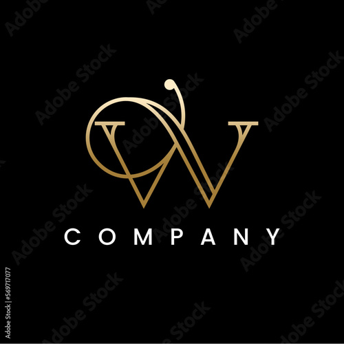 Letter W Luxury Line Logo Design