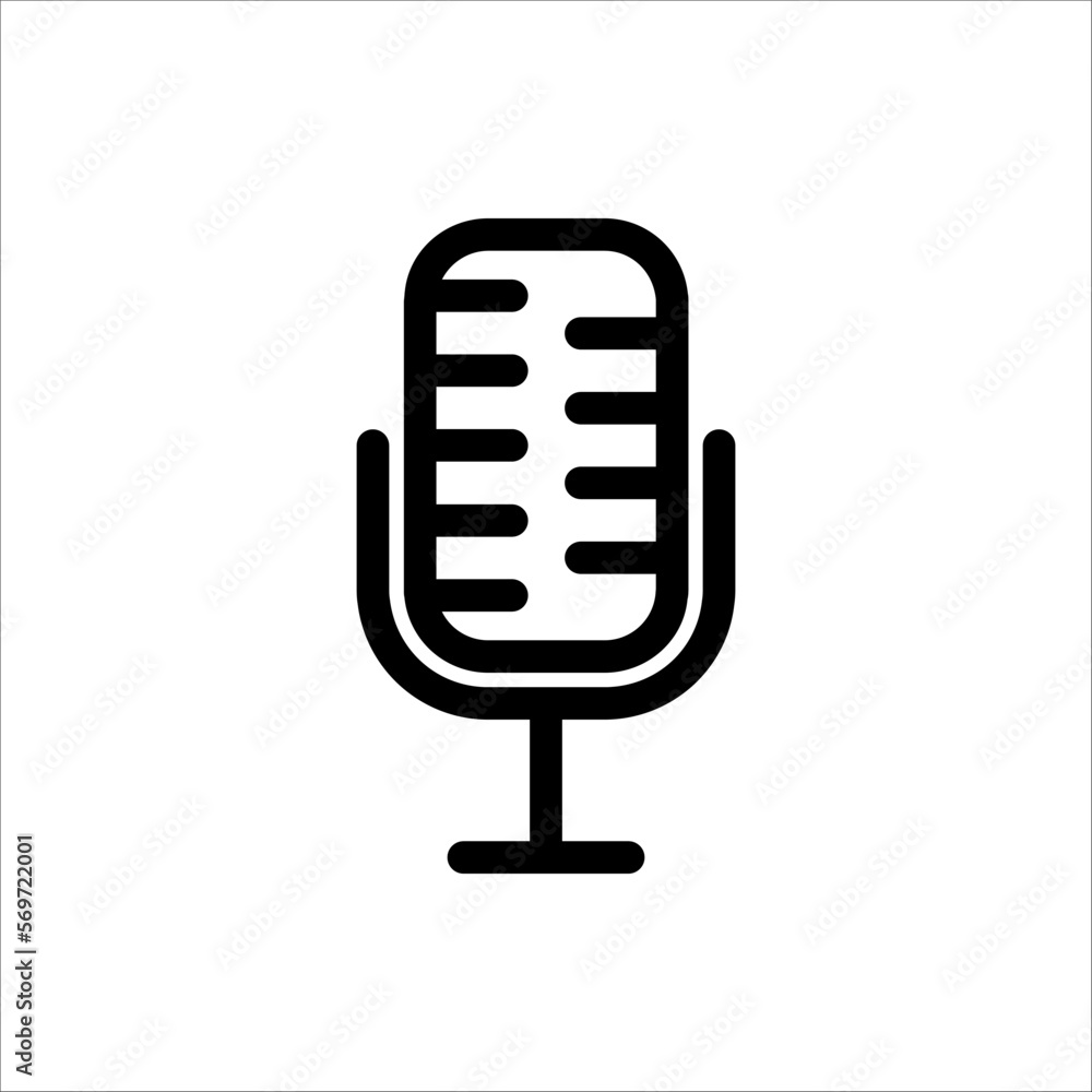 Microphone vector icon set isolated on white background. Microphone vector icon set isolated on white background.