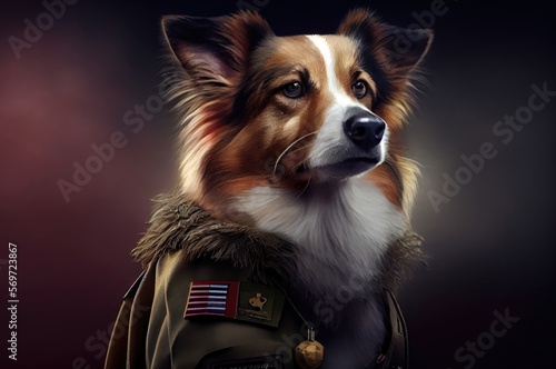 Military Dog General Picture Generative AI