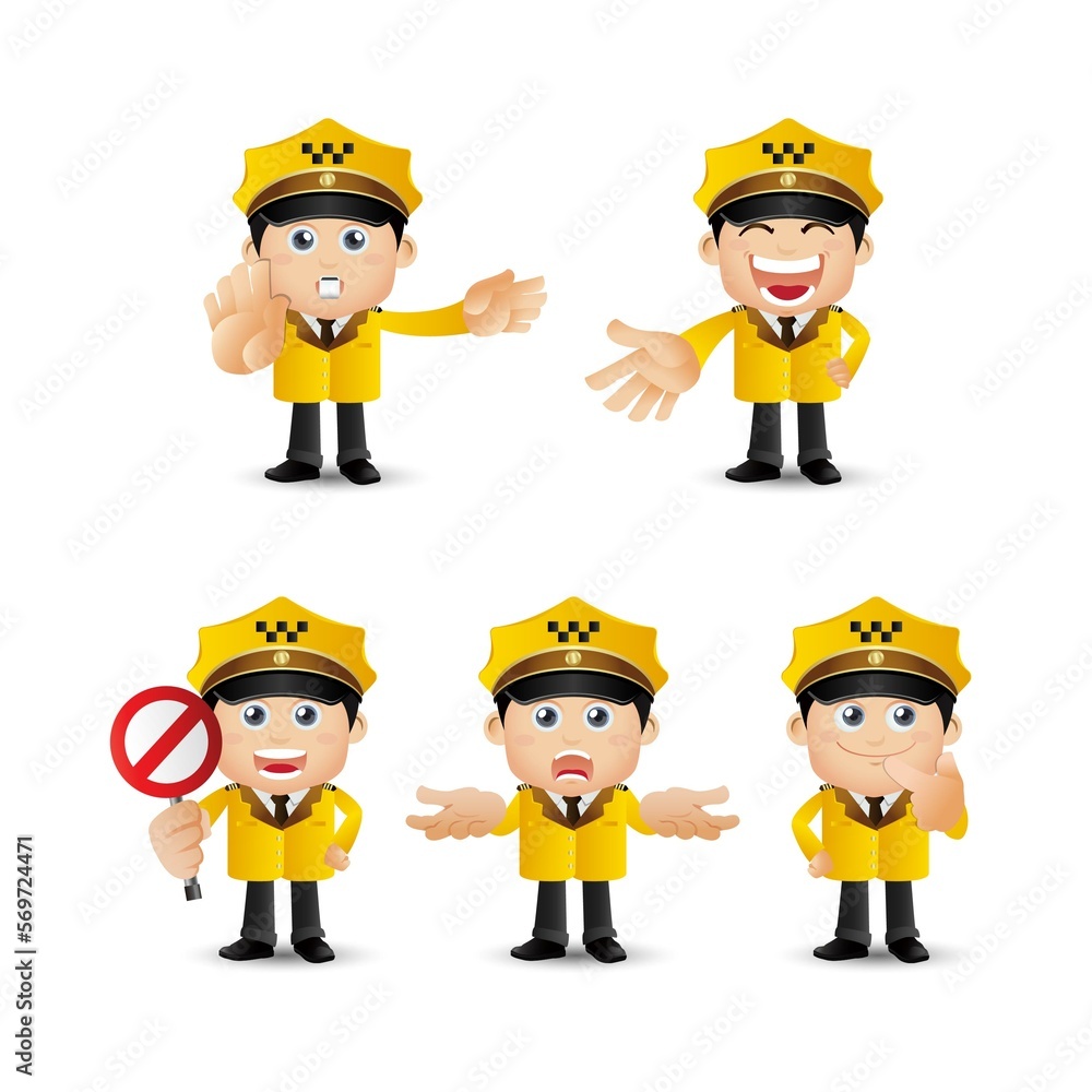 People Set - Profession - Taxi Driver People Set - Profession - Taxi Driver