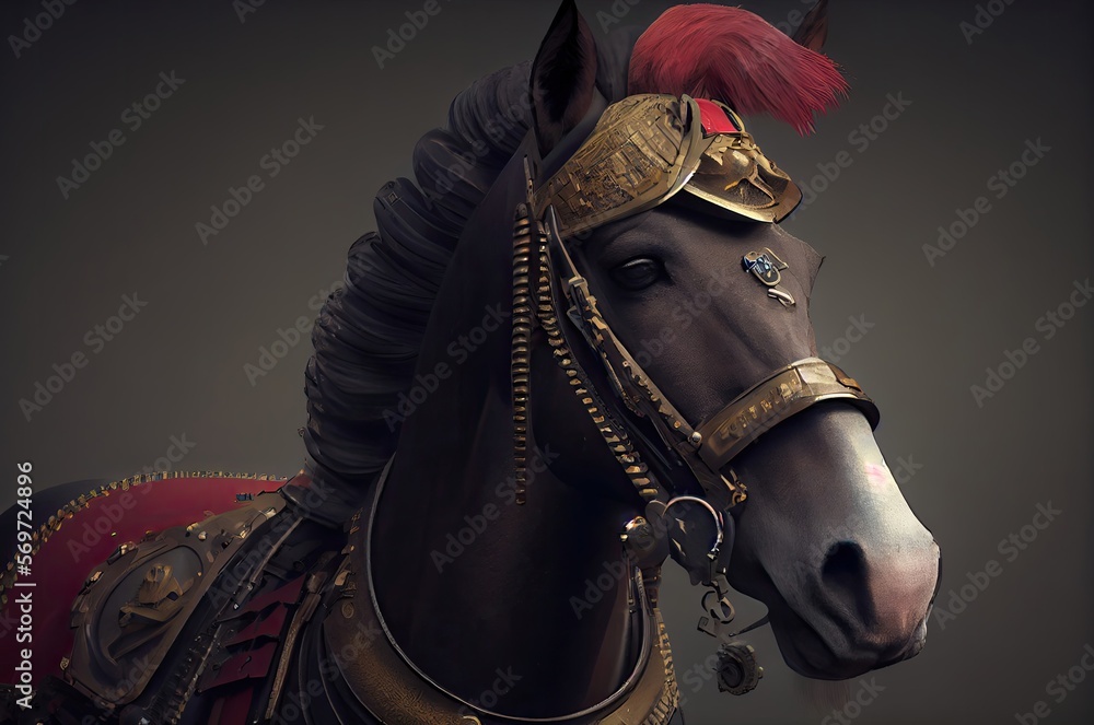 Military Horse Military General Picture Generative AI