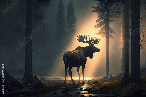 Moose In sen spotlight
