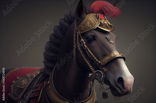 Military Horse Military General Picture Generative AI