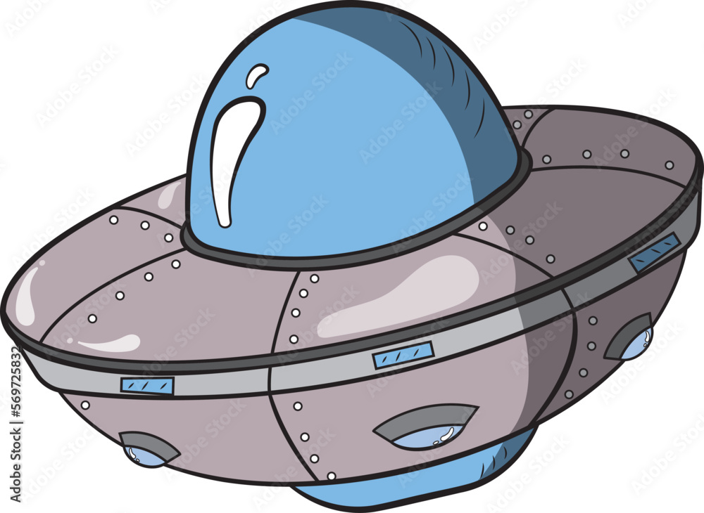 Nave espacial ilustracion vectorial.