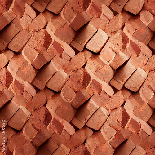 Seamless Brick Background Tile - Generative Ai
