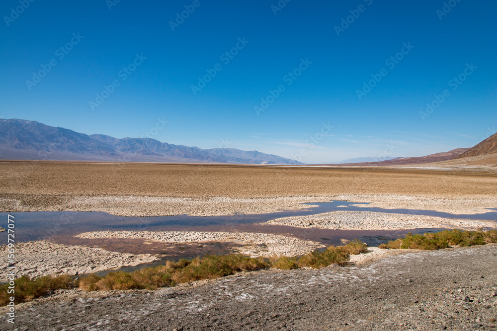 bad water basin in death valley California 280 feet below sea level bad water basin in death valley California 280 feet below sea level