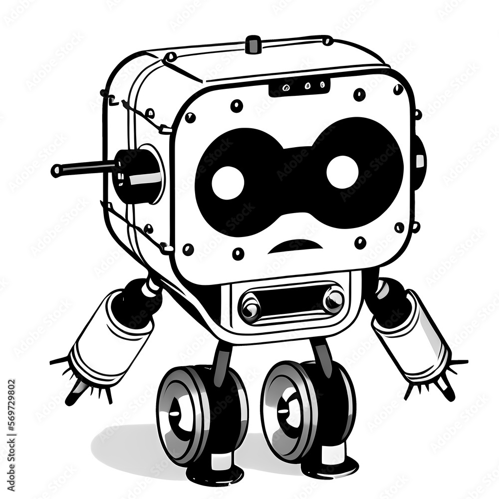 Nice little robot with a worried look - Lovely Robots