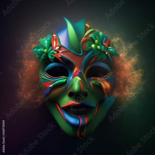 Máscara carnavalesco do Brasil, IA generativa  photo