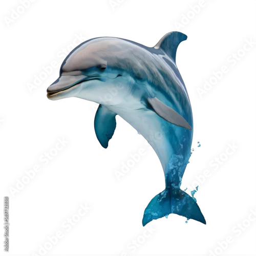 Obraz dolphin  on a transparent background png isolated Generative Ai