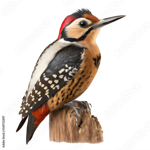 woodpecker on a transparent background png isolated Generative Ai