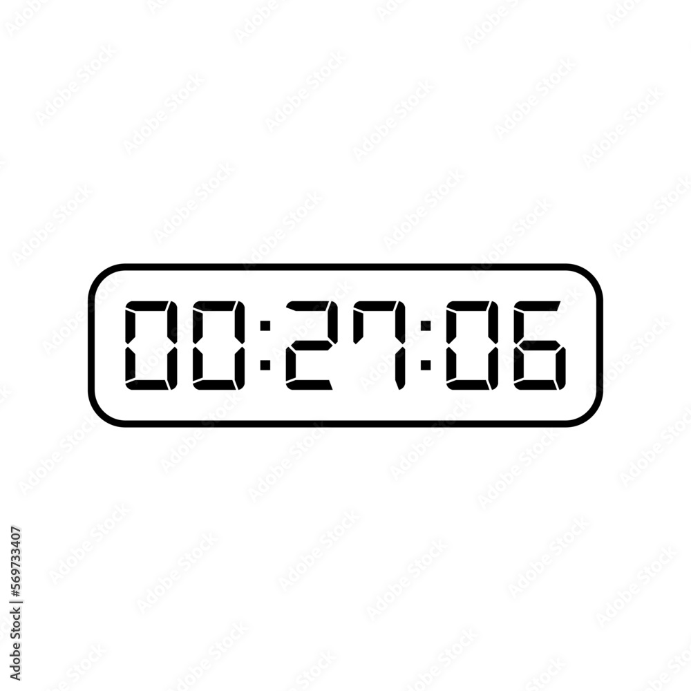 Digital clock icon vector design illustration.